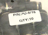 Pack of 10 New Pneuforce  PU-5/16  Plastic Push Lock Coupler Fittings 5/16"