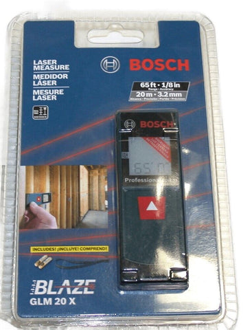 BOSCH GLM20X Blaze 65ft Laser Distance Measure With Real Time Measuring New