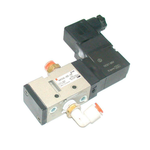 SMC  NVF3130-50Z-02T  SOLENOID VALVE W/AIR FITTINGS 1/4 NPT 21-26 VDC
