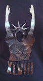 Nike Women's Super Bowl XLVIII Statue Of Liberty Touchdown Black Slim Fit Shirt