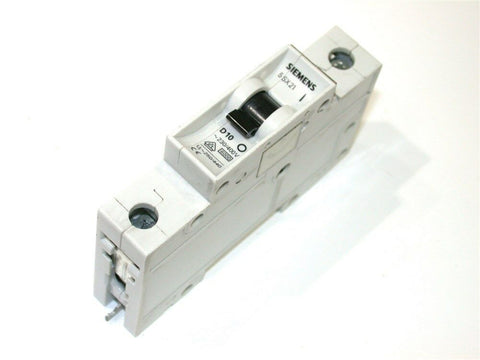 UP TO 2 SIEMENS 10 AMP 1P CIRCUIT BREAKERS DIN MT 5SX21 D10