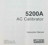 Fluke 5200A  AC Calibrator Instruction Manual