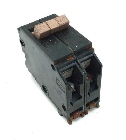 Cutler-Hammer CH220 2 Pole Circuit Breaker 20A 120/240V 1 Phase Plug-In