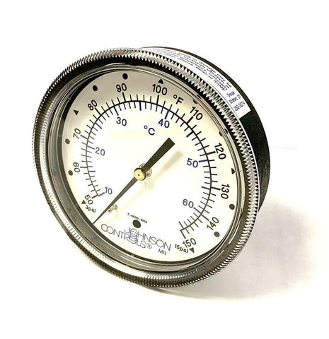 Johnson Controls T-5500-1053 3-1/2" Temperature Indicator Gauge 50-150°F 10-65°C