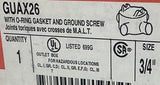 Crouse-Hinds GUAX26 Junction Box w/ O-Ring and Ground Screw
