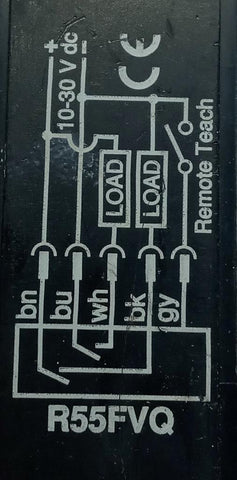 Banner R55FVQ Glass Fiber Optic Color Mark Sensor 5-Pin 10-30VDC ...