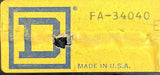Square D FA-34040 3-Pole I-Line Circuit Breaker 40A 480VAC 3 Phase Plug-In