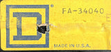 Square D FA-34040 3-Pole I-Line Circuit Breaker 40A 480VAC 3 Phase Plug-In