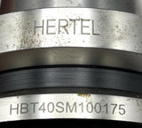 Hertel HBT40SM100175 BT40 Taper Shank 1" Facemill Holder 1-3/4" Projection