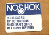 Noshok 25-300-1500 Brass Liquid Filled Gauge 0-2000 PSI 1/4" Bottom