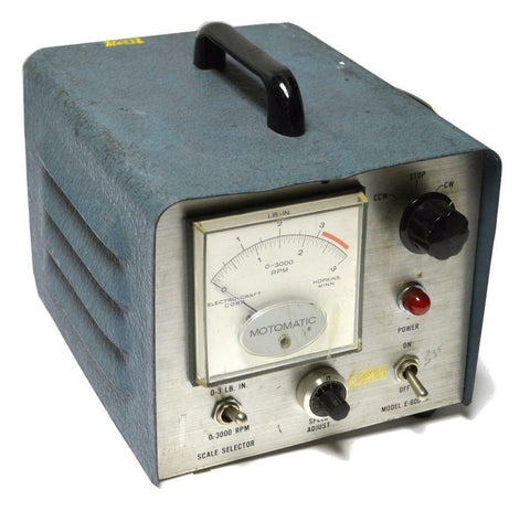 EC MOTOMATIC E-600-M MOTOR CONTROLLER 117 VAC @ 210 VA 0-3000 RPM - SOLD AS IS