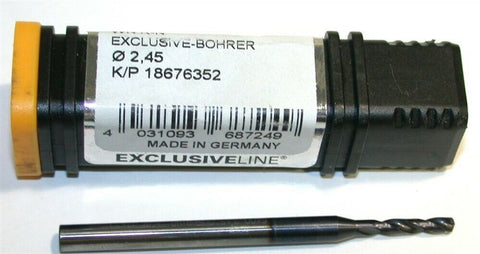 Guhring 2.45 mm Carbide Coated Micro Drill 4xD New