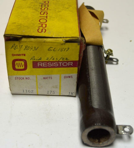 NEW OHMITE 1162  1000 OHM 175 WATT RESISTOR