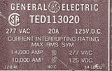 General Electric THED113020 1 Pole Circuit Breaker 20A 277VAC