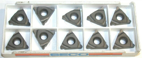Lot of 10 New Seco Indexable Carbide Threading Inserts 16NR32UN S25M