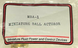 New Clippard  MBA-1  Miniature Brass Ball Actuator