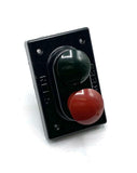 Rees 02712-032 Make Before Break Red / Green Mushroom Head Push Button Switch