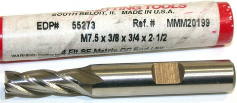 Up to 5 New Regal 7.5mm 4 Flute HSS End Mill 55273