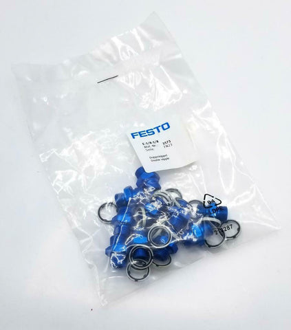 Festo E-1/8-1/8 Double Nipple Fitting W/ Rings 3573 (Lot of 10)