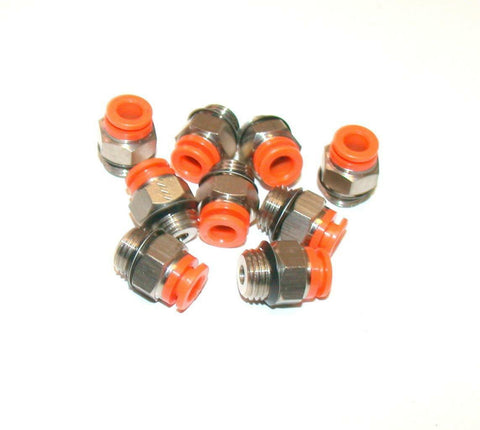LOT OF 9 NEW SMC  KQ2H07-U02-X2  STRAIGHT MALE PNEUMATIC AIR FITTINGS 11/8 NPT