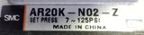 SMC AR20K-N02-Z Pneumatic Air Pressure Regulator W/ Gauge 7-125 PSI 3/8" Port