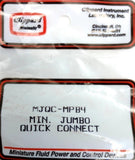 Clippard MJQC-MPB4 Minimatic Jumbo Quick Connect Valve 1/8" NPT 14 SCFM @ 100PSI