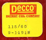Detroit Coil Company Decco 9-1191M Coil 115 Volts (5 Available)
