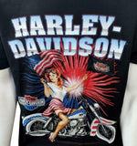 Murina Men's Harley Davidson Motorcycle Black Short Sleeve Shirt Size Large