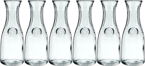 Anchor Hocking 139UR 4-1/8" x 11" Glass Glass Carafe Decanter 1 Liter - 6 Pack