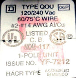 Square D QOU130 Circuit Breaker 1 Pole 30 Amp Series 3 Type QOU 120/240VAC