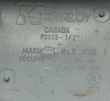 Kraloy FSS05-1/2" 1-Gang Molded Non-Metallic 1/2" FSS 05 Electrical Switch Box