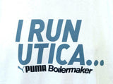 Puma Men's I Run Utica Boilermaker White Short Sleeve Shirt Size Large