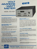 Clarke Hess Model 255 Volt-Ampere-Watt Meter Operating Manual