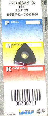 Lot of 9 New Iscar WNGA 080412T IS6 Ceramic turning Inserts 5700711