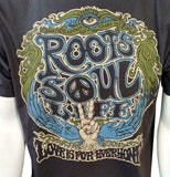 Life Men's Roots Soul Life Love Is For Everyone Share The Vibe Black Shirt Large