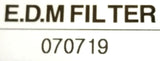 Dynamic Filtration 070719 EDM Machine Filter Element