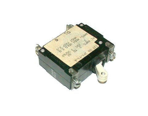 HEINEMANN   JA1-T3-A   SINGLE POLE CIRCUIT BREAKER CIRCUIT 2 AMP 250 VAC
