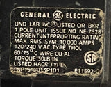 Lot of (3) General Electric THQL1115 1-Pole Circuit Breaker 15A 120/240VAC 1 PH