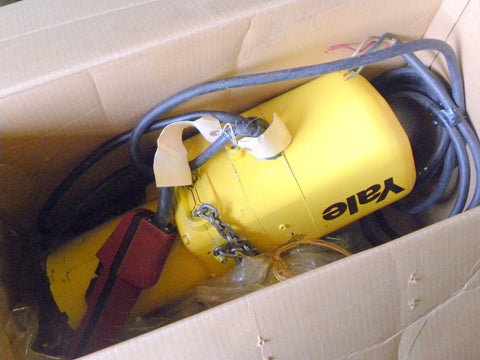 NEW YALE YEL.25-10H322 1/4 TON CHAIN HOIST - 10' CHAIN LENGTH - 230V 3 PH