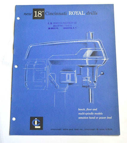 CINCINNATI D-134 ROYAL DRILL 18" BROCHURE