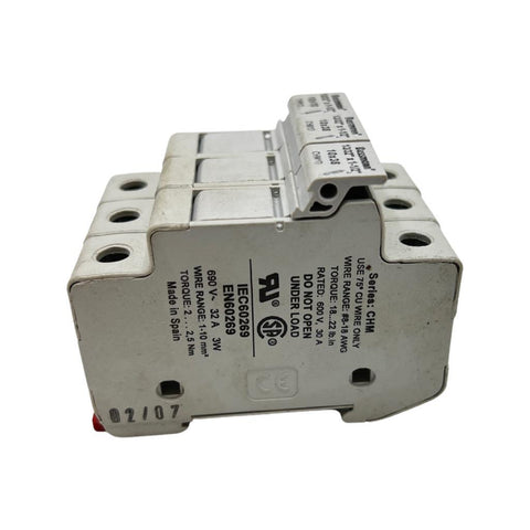 Chm1d Bussmann CHM1D Fuse Holder 3-Pole 600V 30A 10 x 38