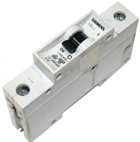 UP TO 2 SIEMENS 6 AMP 1P CIRCUIT BREAKERS DIN MT 5SX21 C6