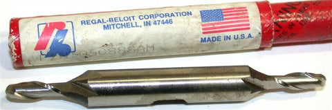 Regal Beloit 3/16 Diameter 3/8" Shank 2 Flute Double End HSS Ball End Mill 50888