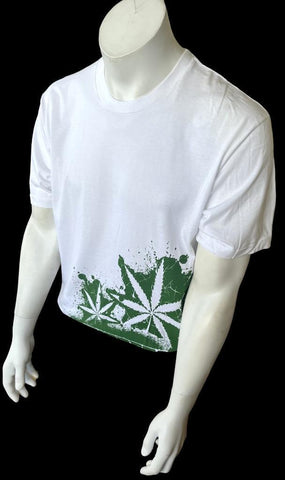 Tultex Men's Cypress Hill Marijuana Leaf Weed Graphic White Shirt Size Large