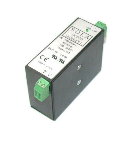 SOLA  SCP30  S06B-DN  POWER SUPPLY  OUTPUT 5 VDC 6.0 Amp