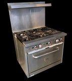 CPG 351S36N 36" Gas Range Stove w/ Oven 6 Burner 210,000 BTU S36-N
