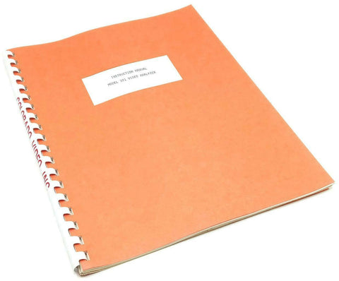 Colorado Video Model 321 Video Analyzer Instruction Manual