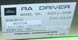Toshiba  RAD12-2009  Servodriver Controller 200/220 VAC For Motor RA12M2-0300R
