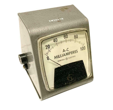 General Electric GE Type A0-91 A-C Milliamperes meter 0-100 MA