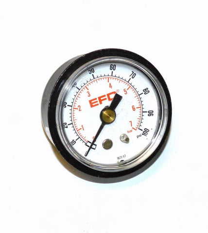 EFD 9121-12 0-100 PSI 0-7 BAR PRESSURE GAUGE 1/8" NPT BACK MOUNT